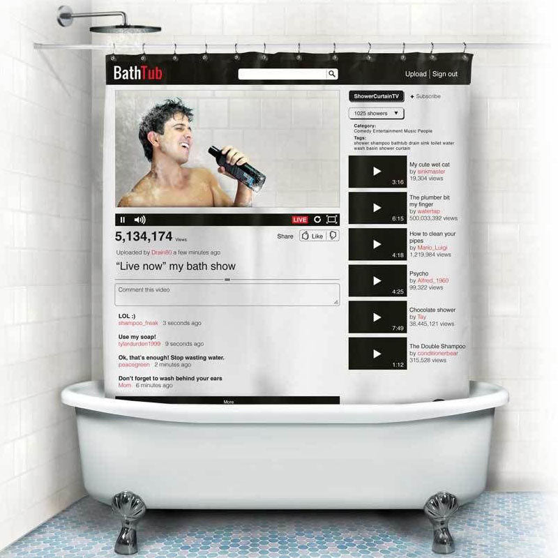 Bath Tub Live Shower Curtain
