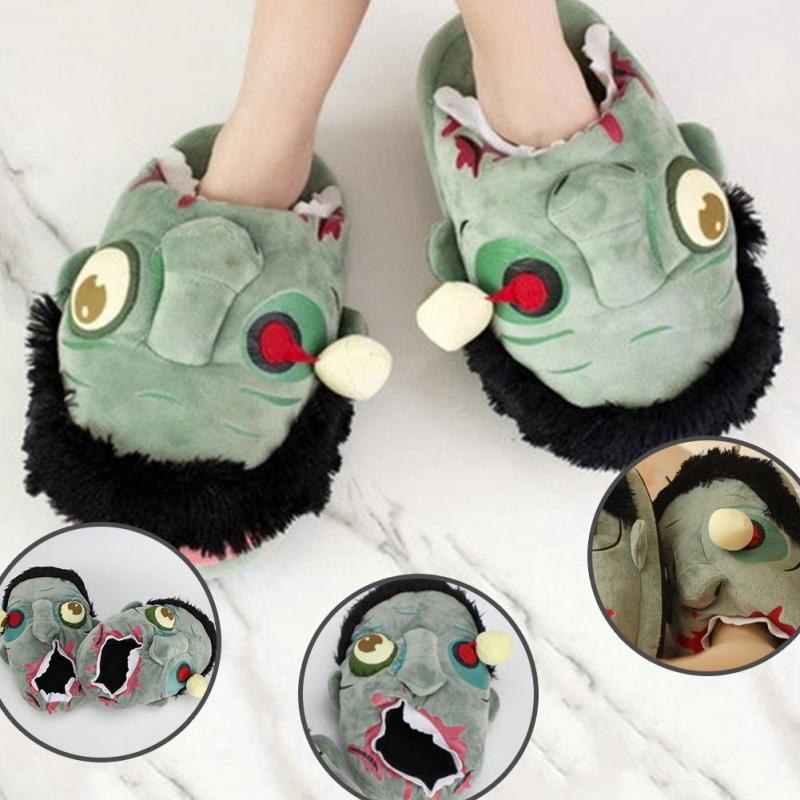 Plush Zombie Home Slippers