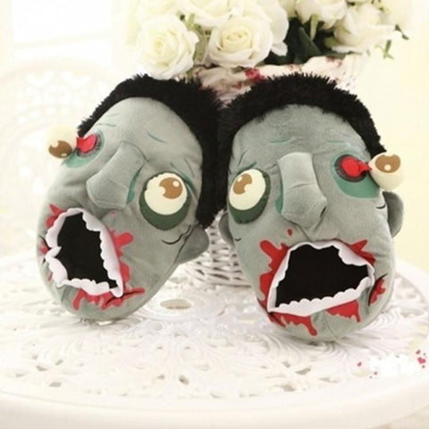 Plush Zombie Home Slippers