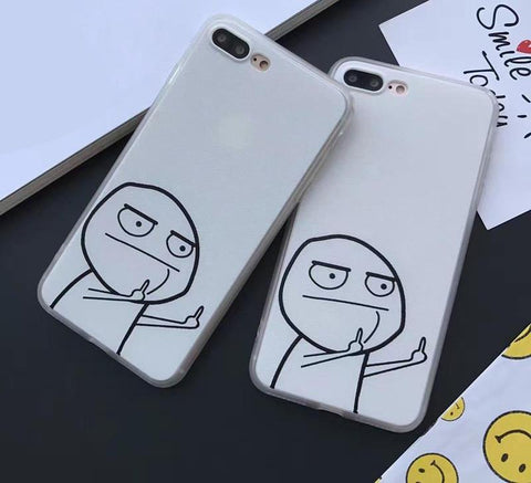 Cartoon Middle Finger Phone Cases