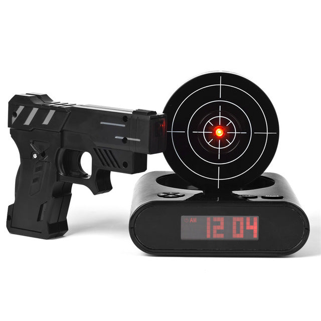 Target Laser Shooting Gun Alarm Clock